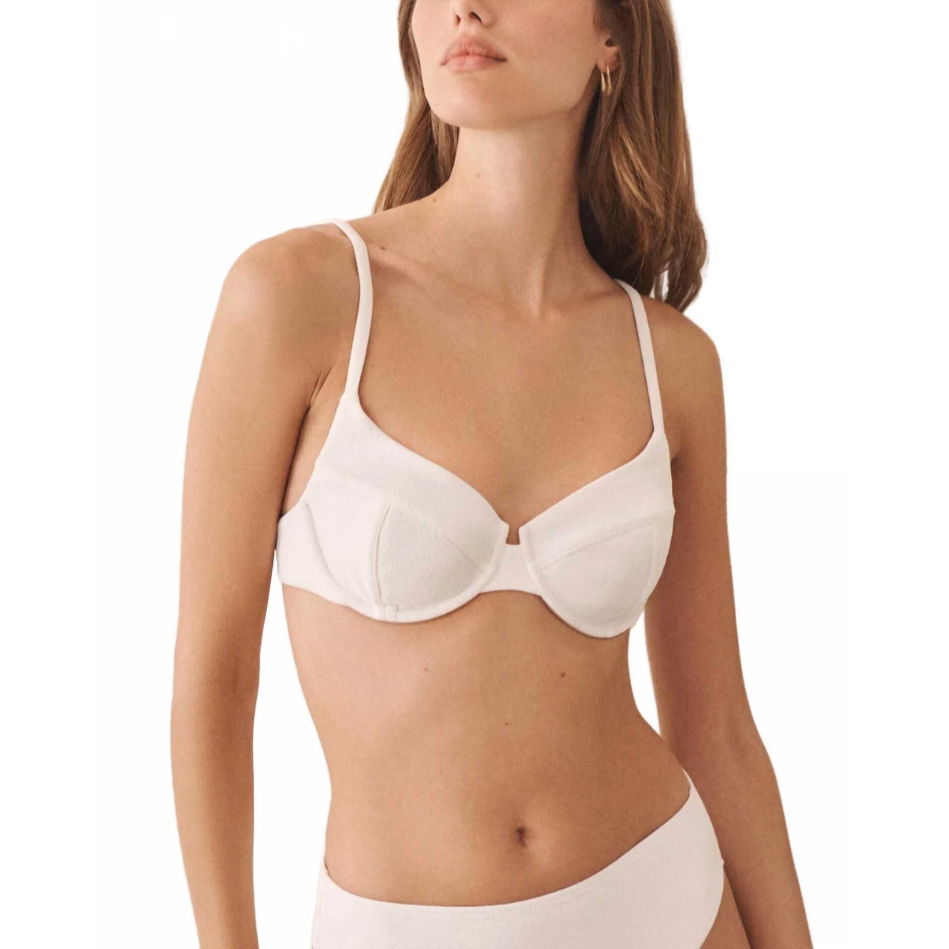 New Evarae Women's Pippa Bikini Top And Bottom Set In Sugar White